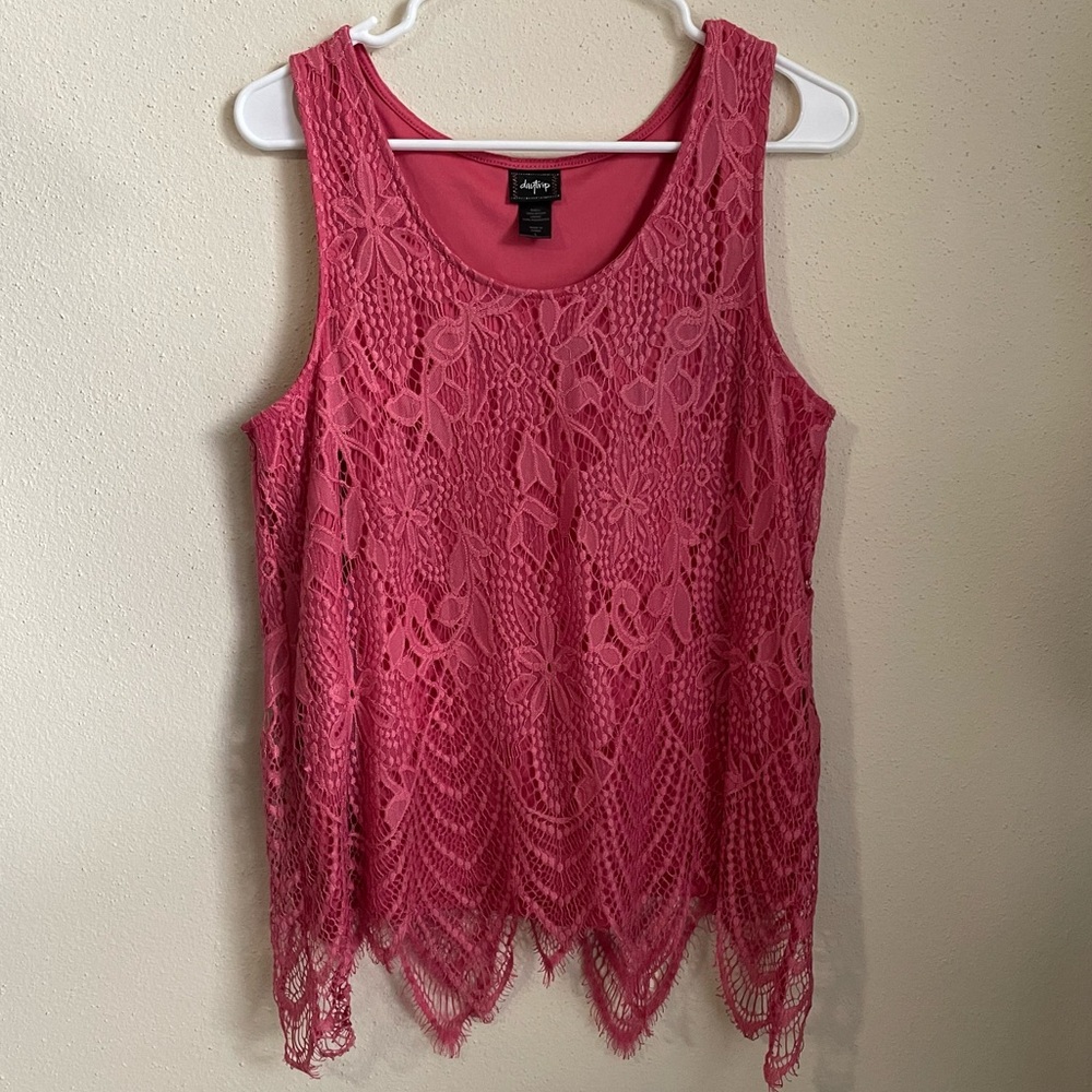 Buckle Daytrip Eyelash Lace Tank Top L - Picture 2 of 7